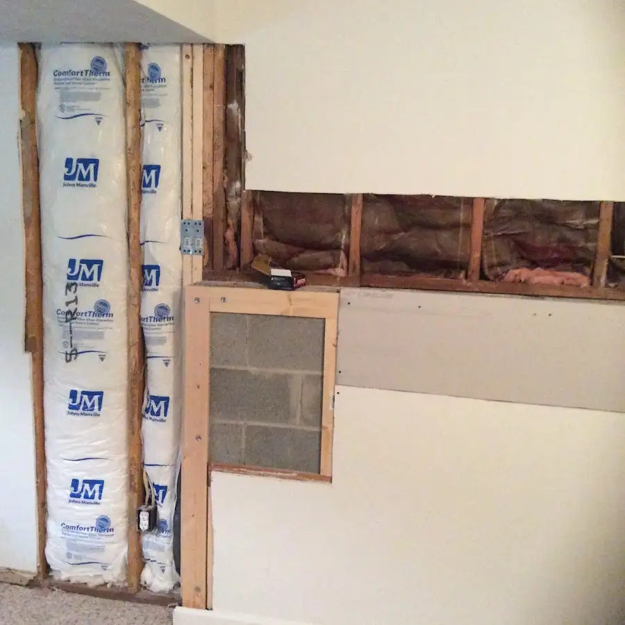 Wall insulation replacement during Structural Drying in Jensen Beach